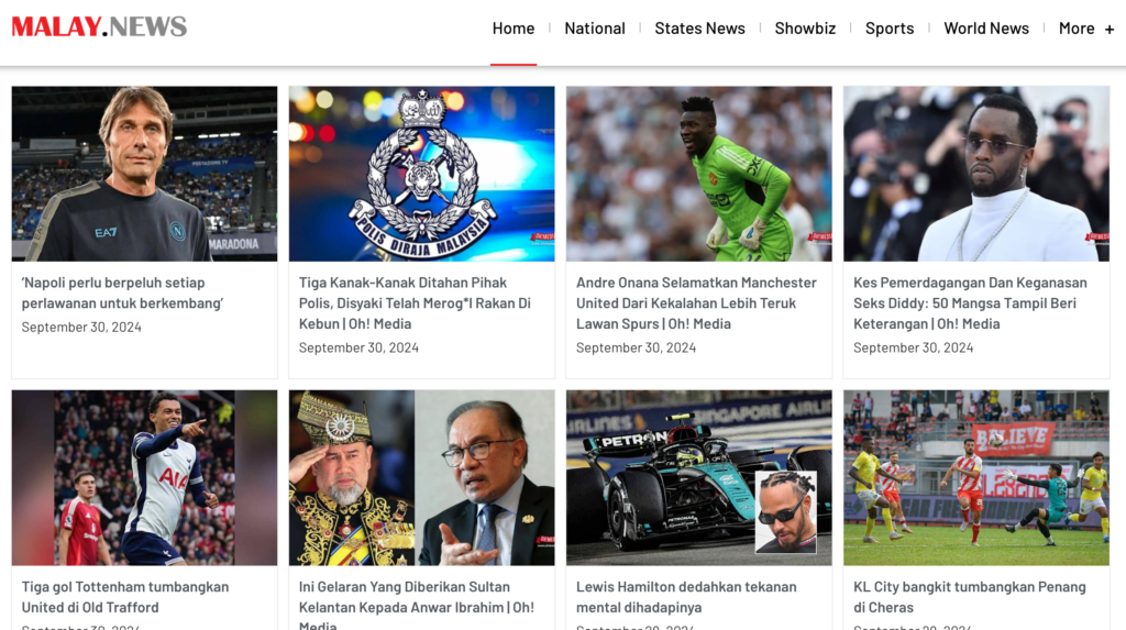 Malay News Malaysian newspapers from Kuala Lumpur